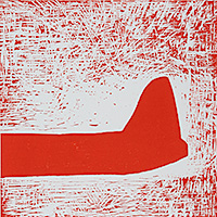 Jet, Woodblock print, Matthew Tome 2021